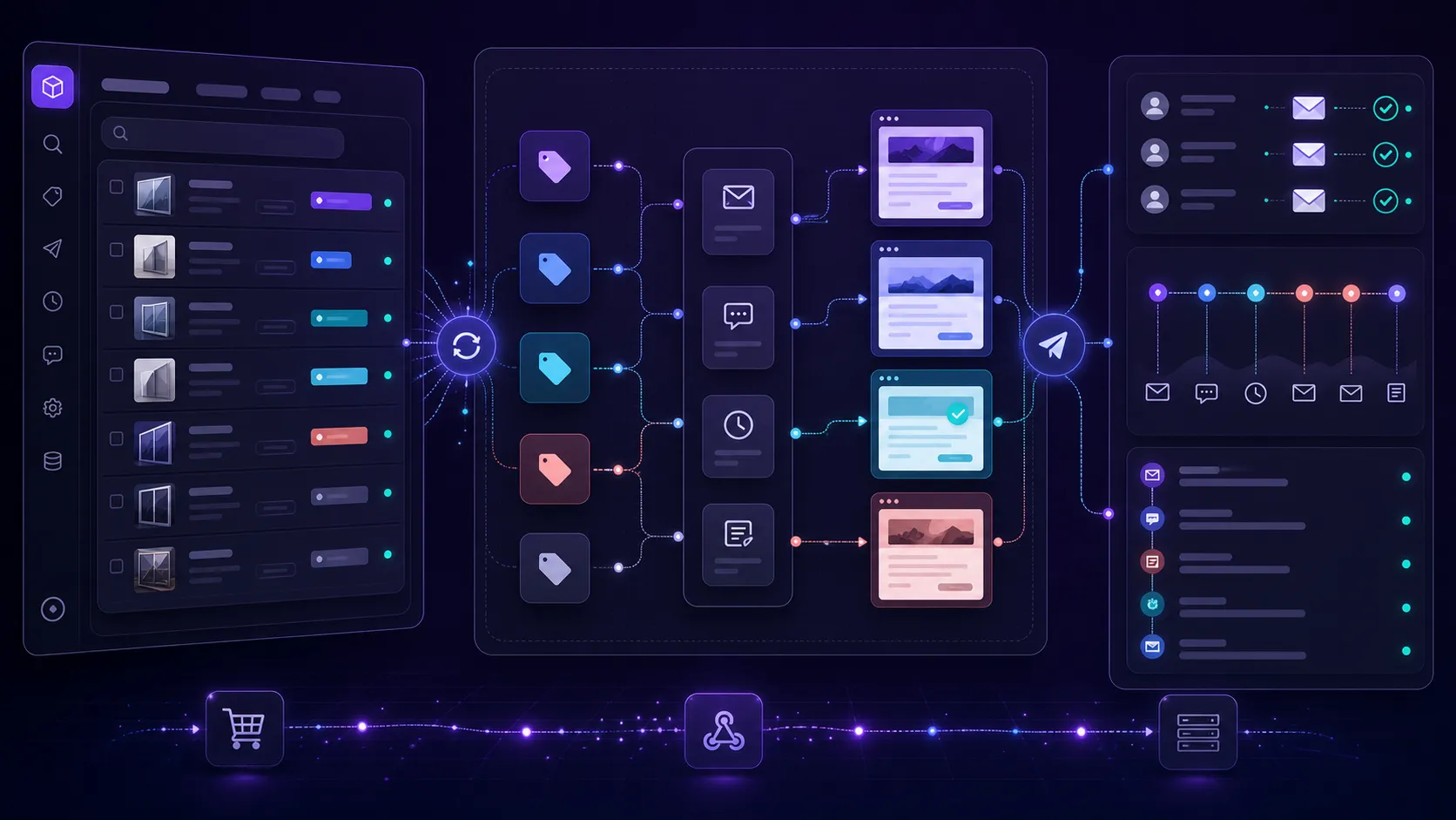 TopGlas automated customer communication app workflow